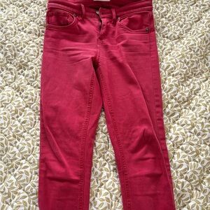 LOFT Women's Red Jeans